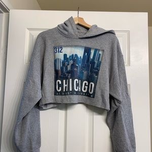 Chicago crop hoodie